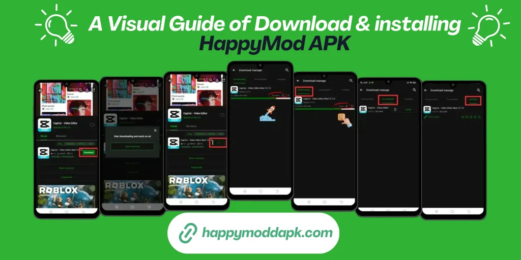 visual guide of download apk mod